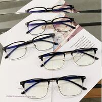 Очки гибридные, металл + TR90, с защитой от синего света Blue Block FENQI F2756