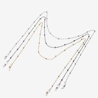 Metal non-slip chain, 3-piece set with beads, for glasses and masks GM020