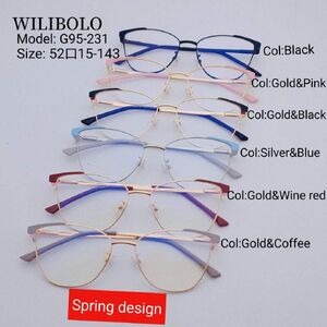 Metal ultrathin frames Wilibolo, with spring hinges G95-231