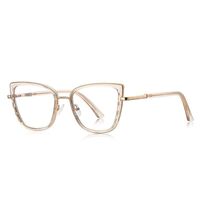 Metal + TR90 plastic Blue Blocker glasses frame for women with UV and blue light protection lenses More FCS3150