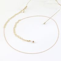 Gold-colored metal non-slip chain, with hollow heart, for glasses and masks GL999