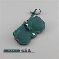 Genuine leather glasses case with microfiber lining ZY001