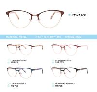 Metal women's frame for glasses MW4078