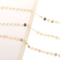 Gold-colored metal non-slip chain, with gold disc, for glasses and masks GL254