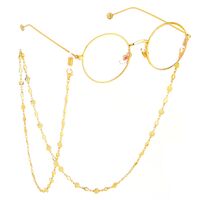 Металлическая нескользящая цепочка золотого цвета, в форме цветка и бриллианта, для очков и масок GL502