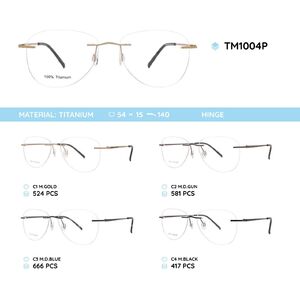 Оправа металлическая титановая безободковая TM1004P