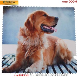 Салфетка для очков из материала микрофибра, плотный материал DOG-6
