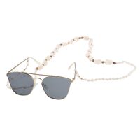 Gold-colored metal non-slip chain, with shell, for glasses and masks GL342