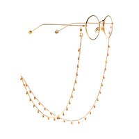 Metal non-slip chain, with gold beads, for glasses and masks GL935