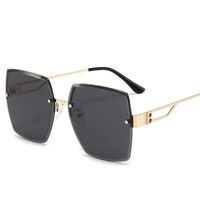 Metal rimless sunglasses with UV400 protection 2953-GT