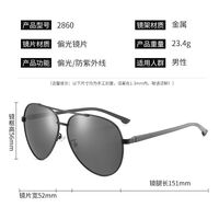 Polarized aluminum-magnesium sunglasses with UV400 protection 2860-GT