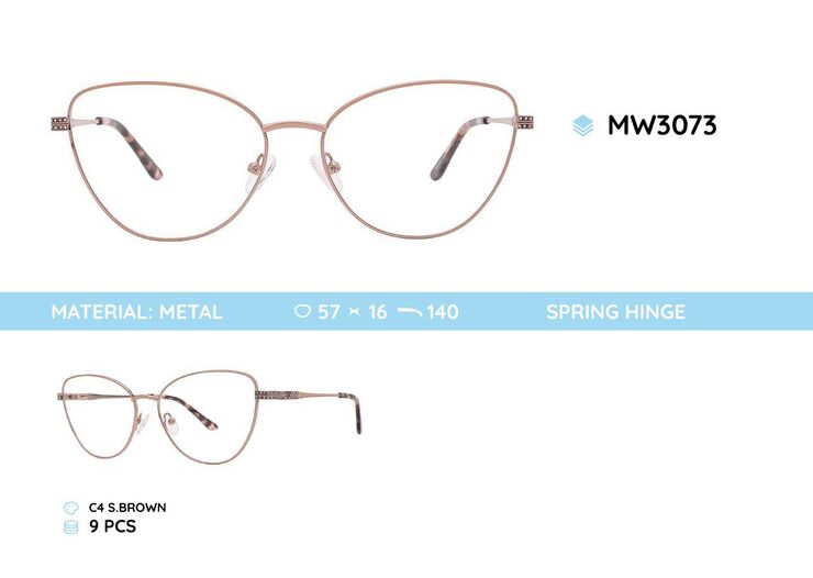 Metal women's frames for glasses MW3073