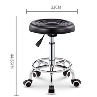 Стул вращающийся круглый маленький на колесиках с подъемником 011