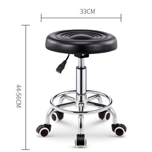 Стул вращающийся круглый маленький на колесиках с подъемником 小圆凳 A011