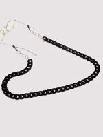 Matte black acrylic eyeglass chain GB052