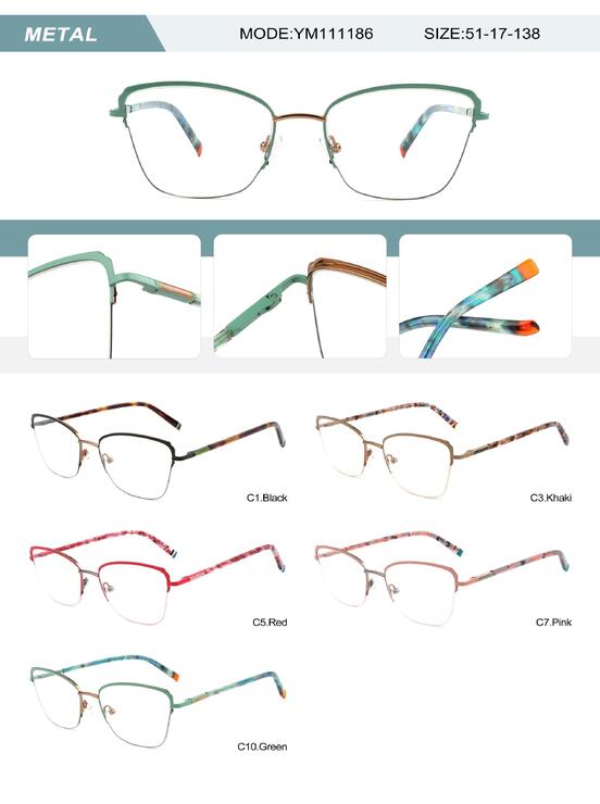 Оправа металлическая женская с флексом YM111186-DA