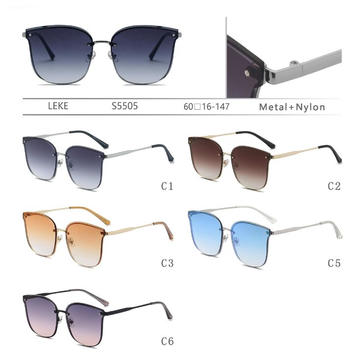 Polarized metal sunglasses with nylon lenses for women Leke S5505