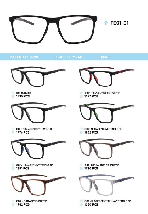 TR-90 plastic frames for glasses FE01-01