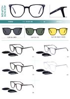 Оправа пластиковая из материала ацетат, с флексом + насадка солнцезащитная (клипон) Big City F3006S