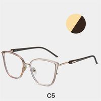 Combined frame (metal + TR90) or glasses with blue light protection, with spring hinges FA87106
