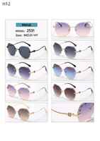 Polarized rimless metal sunglasses H12 Matrix MT2531