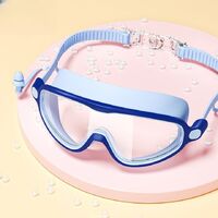 Swimming waterproof anti-fog goggles for kids, with earplugs, nose clip, box, 7005-YU