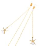 Металлическая нескользящая цепочка, с подвеской морская звезда и жемчугом, для очков и масок GL306