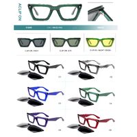 Оправа пластиковая из материала ацетат + насадка солнцезащитная (клипон) Big City F3049S