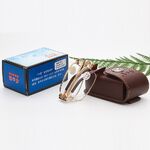 Очки металлические складные для чтения QFA-151 с футляром, диоптрии от +1.00 до +4.00, РМЦ=62-64