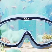 Очки для плавания детские (3-15 лет) водонепроницаемые с защитой от запотевания, комплект с зажимом для носа, берушами и футляром, 6099-YU