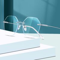 Металлические очки с защитой Blue Ray Cut KY5102半多边