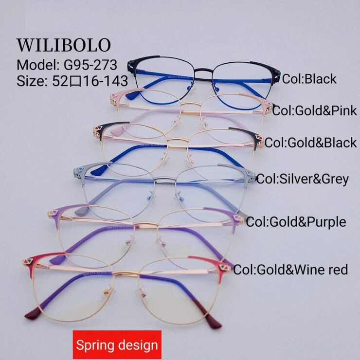 Оправа металлическая ультратонкая женская с флексом Wilibolo G95-273