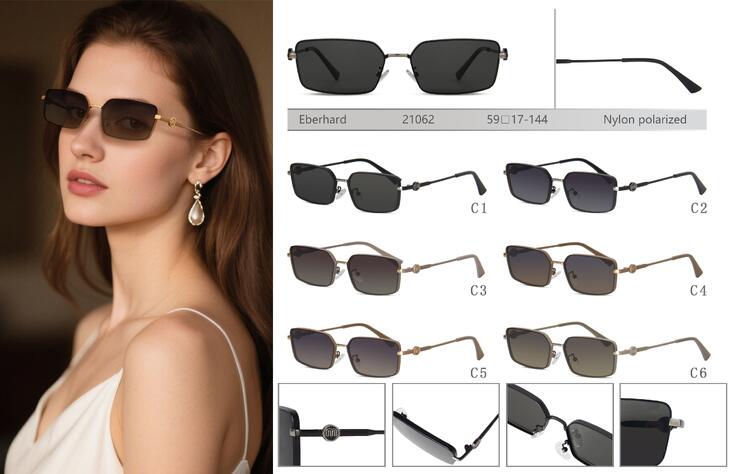 Солнцезащитные поляризационные металлические очки с нейлоновыми линзами Eberhard EH21062