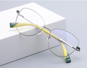 Cat-eye metal blue blocker frames for glasses  MORE 3019