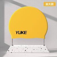 Шапочка для плавания силиконовая водонепроницаемая взрослая 大号平光硅胶帽-YU