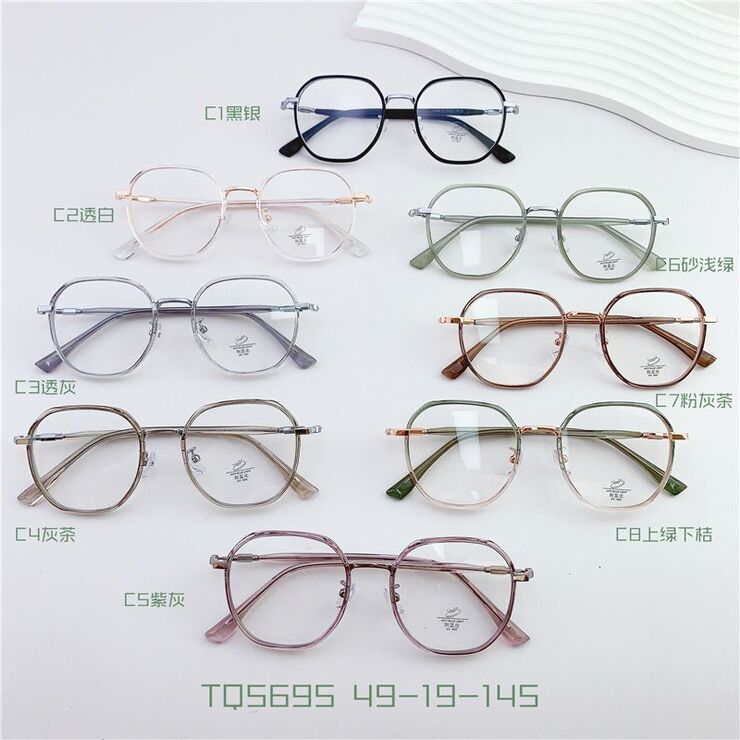 Оправа гибридная, металл + TR90, линзы с Blue Block покрытием SANTA TQ5695