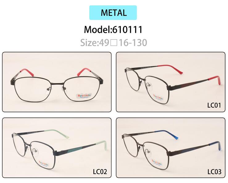 Metal eyeglasses frame for kids with spring hinges Nano Bimbo 610111 (item in stock)