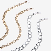 Metal non-slip chain, 2-piece set gold and silver thick, for glasses and masks GM013