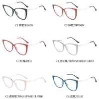 Combined frame (metal + TR90) or glasses with blue light protection, with spring hinges FA87092