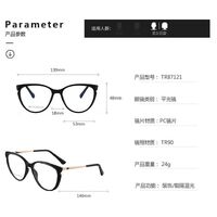 TR90 plastic frame or glasses with blue light protection, with spring hinges FA87121