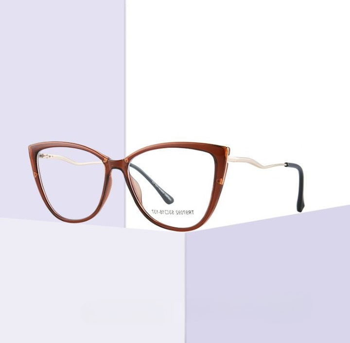 Combined frame (metal + TR90) or glasses with blue light protection, with spring hinges FA87092