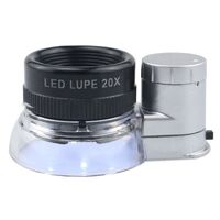 Лупа портативная карманная с подсветкой 7103A, диаметр: 21 мм, увеличение: 20X
