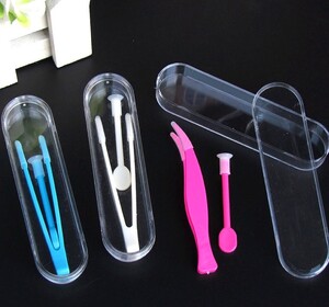 Большой практичный пинцет 7,0 см с палочкой 4,5 см в пенале и упакован в целофан XF 大号实用隐形眼镜镊子