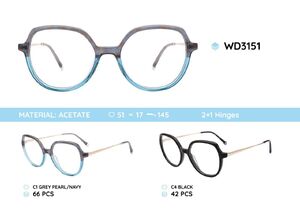 Plastic acetate eyeglasses frame for women WD3151