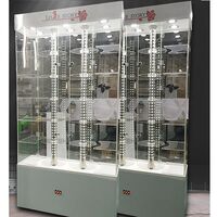 Стойка-витрина акриловая напольная вращающаяся для очков, оправ, футляров и аксессуаров с двумя колоннами 18006F