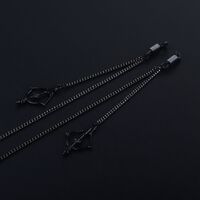 Black-colored metal non-slip chain, with pendant boat key, for glasses and masks GL979