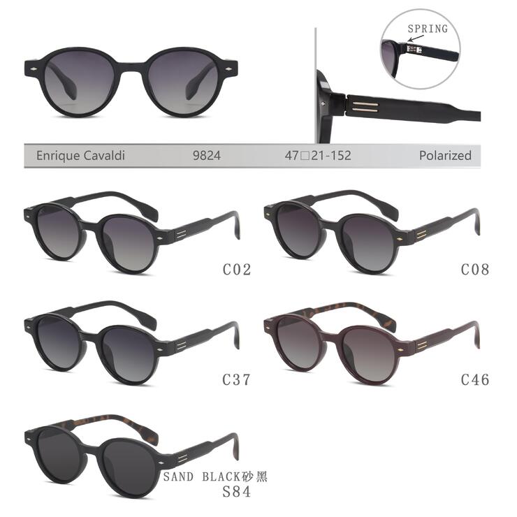 Polarized plastic sunglasses with spring hinges Enrique Cavaldi EC9824