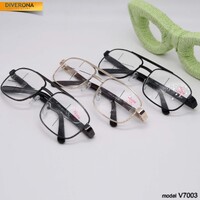 Очки большие мужские металлические с флексами Vizzini V7003