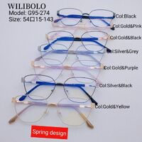 Оправа металлическая ультратонкая женская с флексом Wilibolo G95-274