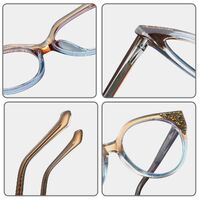 TR90 plastic frame or glasses with blue light protection, with spring hinges FA87310